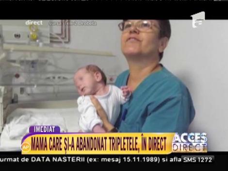 O mamă şi-a abandonat cele trei fetiţe, în spitalul în care le-a adus pe lume