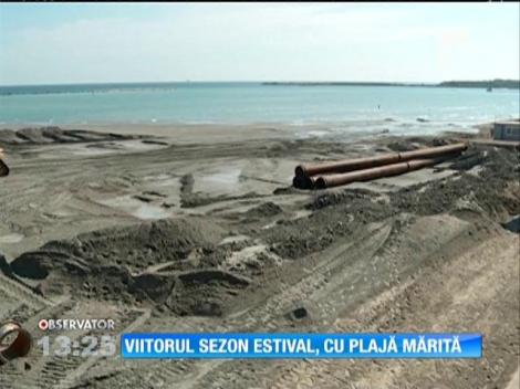 Plajele din Mamaia au intrat în procesul de reînnisipare