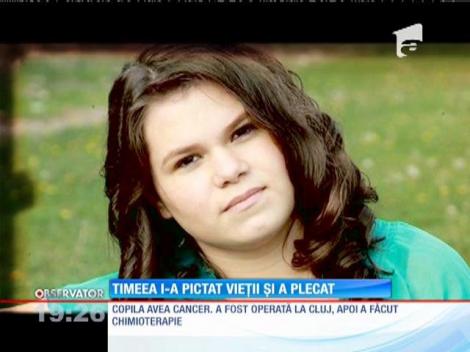 Timeea, eleva Şcolii de Artă din Oradea, a murit la 16 ani. Boala n-a avut milă