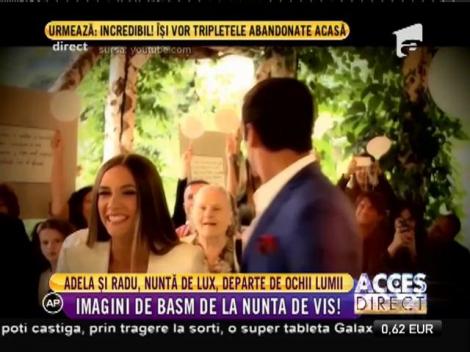 Adela Popescu și Radu Vâlcan, nuntă de poveste! Primele imagini de la petrecerea fastuoasă a celor doi îndrăgostiți