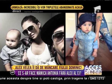 Alex Velea, cum nu l-ai mai văzut vreodată! Își hrănește cu dragoste fiul, spre bucuria Antoniei