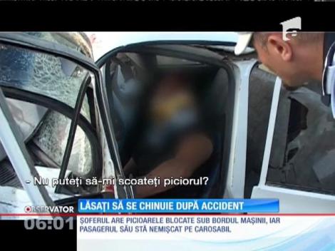 Tulcea: Doi tineri au fost salvaţi în ultimul moment, după un accident rutier grav