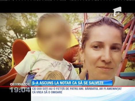 O mamă din Lugoj s-a ascuns în toaleta unui notar, ca să îşi salveze viaţa