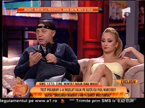 Nicolae Guţă, prima reacţie după ce a snopit-o în bătaie pe Iulia!