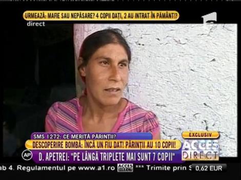 Părinţii care şi-au abandonat tripletele nu au 9 copii, ci 10!