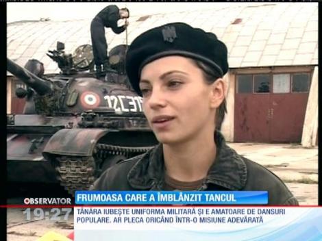 Alina, frumoasa din Armata Română care a îmblânzit tancul