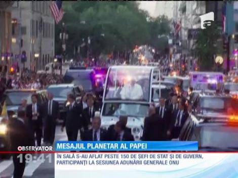 Papa Francisc a trimis un mesaj, de la New York, întregii lumi