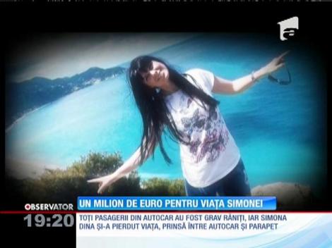Despăgubiri de un milion de euro pentru viața Simonei, tânără care a murit pe o șosea din Bulgaria