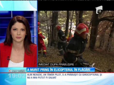 Un tânăr a murit în elicopterul pe care îl pilota