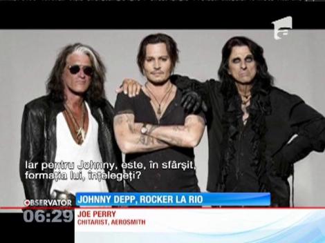 Johnny Depp a urcat pe scena festivalului "Rock în Rio"