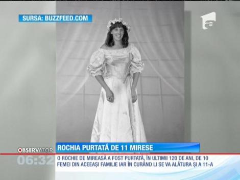 O rochie de mireasă a fost purtată, în ultimii 120 de ani, de 10 femei din aceeași familie