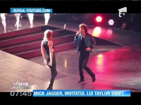 Taylor Swift a cântat în duet surpriză, pe scenă, cu Mick Jagger