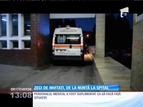 Zeci de invitați, de la nuntă la spital