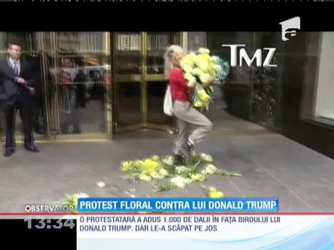 Protest floral contra lui Donald Trump