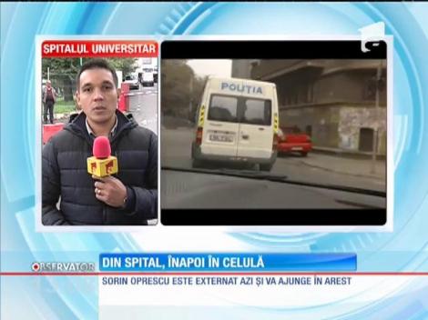 Sorin Oprescu se întoarce în arest. Medicii nu i-au găsit probleme de sănătate grave