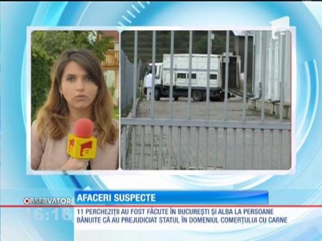 Percheziții în București și Alba la locuințele unor persoane bănuite că au prejudiciat statul în domeniul comerțului cu carne