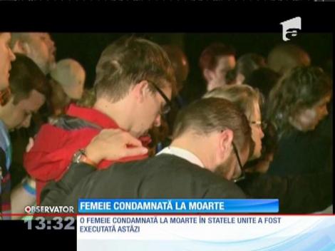 O femeie condamnată la moarte în Statele Unite a fost executată