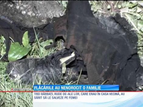 Flăcările au distrus o familie din Alba