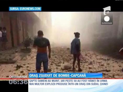 Oraș din China, zguduit de 17 bombe-capcană