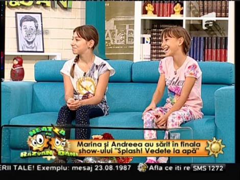 Cele două mici campioane au primit premiul show-ului ”Spalsh! Vedete la apă”