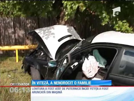 Un şofer vitezoman a nenorocit o familie din Argeş