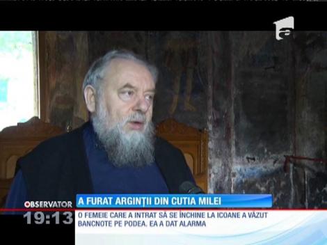 Un bărbat fost prins furând din cutia milei de la Mănăstirea Cotmeana din Argeş