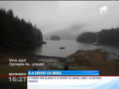 O femeie din Alaska s-a certat cu ursul care i-a distrus caiacul
