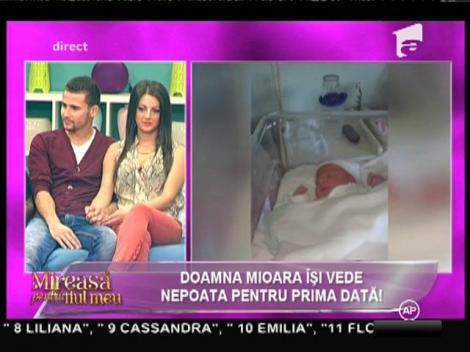 Surpriză pentru Mioara! Și-a văzut nepoata pentru prima dată!