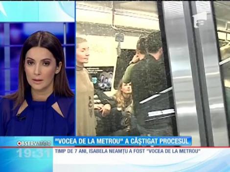 Isabela Neamţu, "vocea de la metrou", a câştigat procesul cu Metrorex