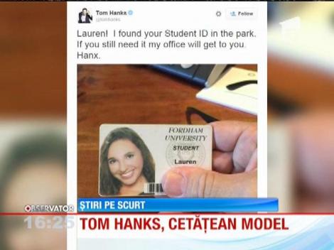 Tom Hanks ,cetăţen model