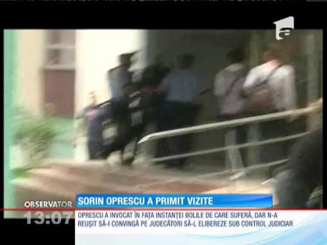 Sorin Oprescu, vizitat de fratele lui, dar şi de iubită