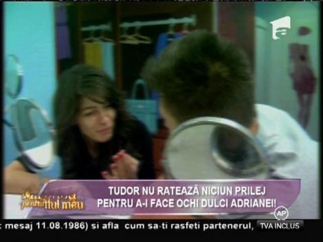Tudor nu ratează niciun prilej pentru a-i face ochi dulci Adrianei!
