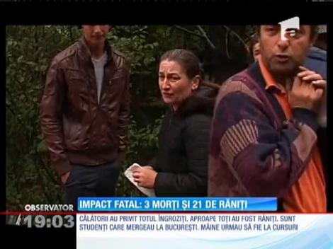 Accident cumplit în Argeş! Trei morţi şi 21 de răniţi