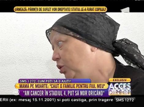 O mamă bolnavă de cancer în stadiu terminal caută cu disperare o familie pentru fiul ei!