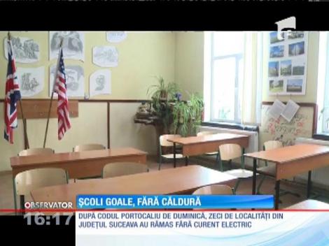 Prima ninsoare a închis mai multe școli din Suceava