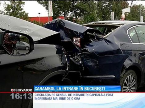 Carambol la intrarea în Bucureşti