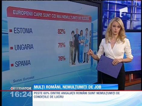Românii sunt nemulţumiţi de condiţiile de la locul de muncă