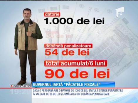 Guvernul le şterge românilor o parte din datoriile pentru taxe şi impozite