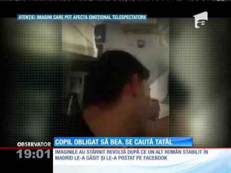 Băieţel de nici 3 ani, obligat de tată să fumeze şi să bea!