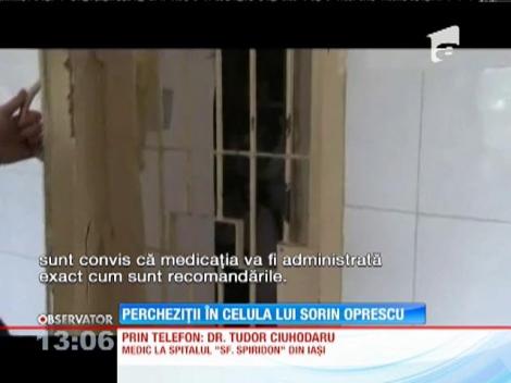 Celula lui Sorin Oprescu, percheziţionată de gardieni