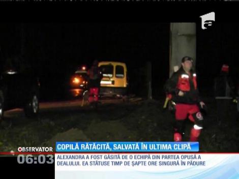 Fetiţă de doar 9 ani rătăcită în pădure, salvată în ultima clipă