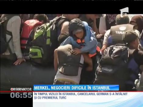 Angela Merkel, negocieri dure cu liderul Turciei