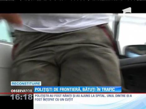 Trei poliţişti de frontieră, bătuți în trafic pe o şosea din Maramureş