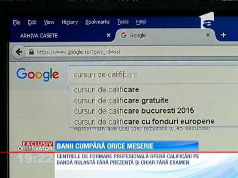 Banii cumpără orice meserie