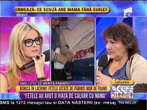 Rodica, bunica fetelor abandonate de părinți: "Au avut o viață de coșmar alături de mama lor"