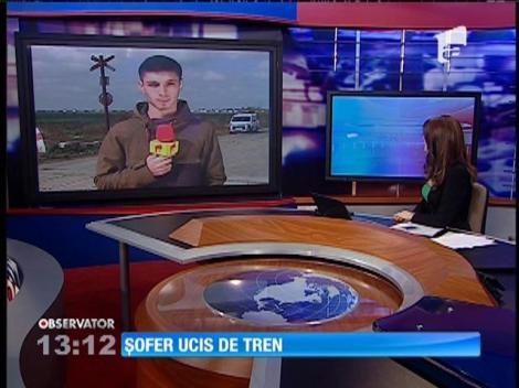 Un autoturism a fost spulberat de tren, în apropierea Capitalei