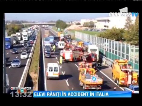 Elevi răniţi într-un accident în Italia