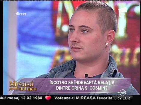 Despărţire la "Mireasă pentru fiul meu"! Cosmin: ”I-am propus Crinei să luăm o pauză”