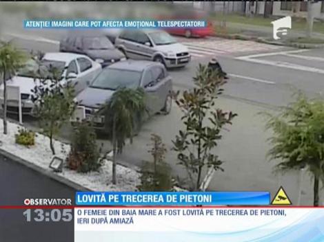O femeie din Baia Mare a fost lovită pe trecerea de pietoni
