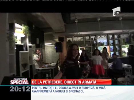 SPECIAL! Denisa de la Bambi, de la petrecere, direct &icirc;n armată